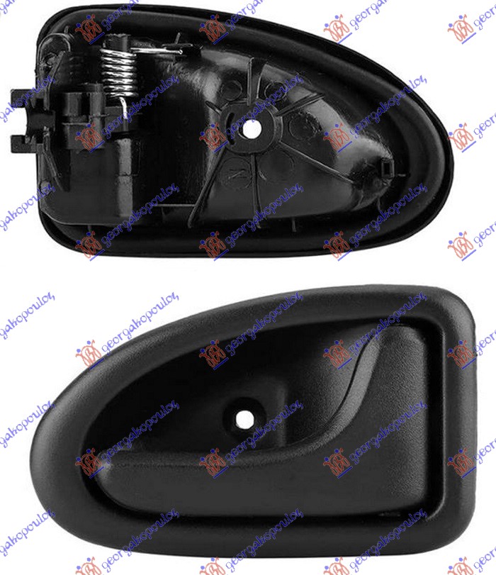DOOR HANDLE FRONT/REAR INNER BLACK (W/SAFETY CABLE)