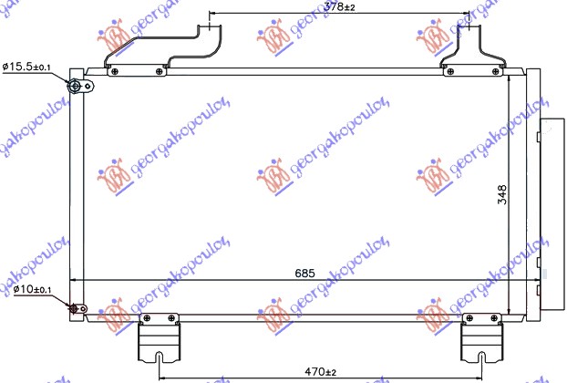 CONDENSER 2.0-2.4 PETROL (658x350x16)