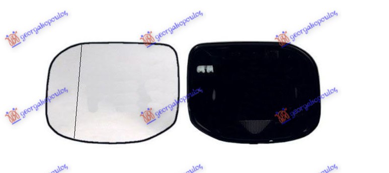 DOOR MIRROR GLASS HEATED