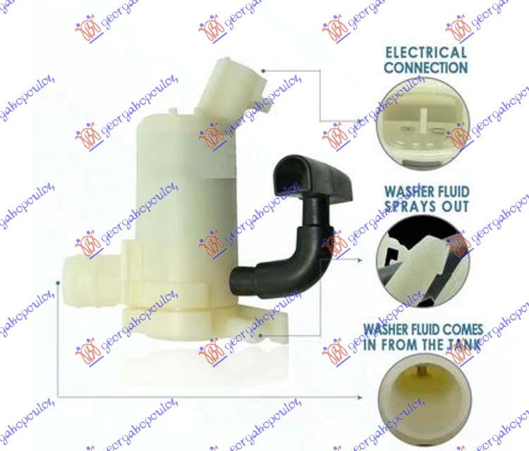 MOTOR FOR WIPER WASHER TANK (SINGLE)