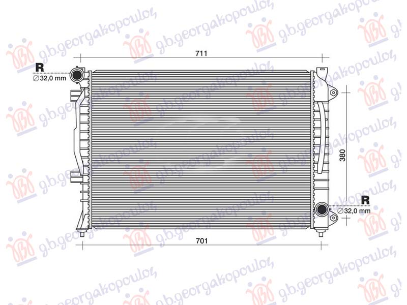 RADIATOR 2.7 T PETROL AUTOMATIC (630x440x32) (NRF)