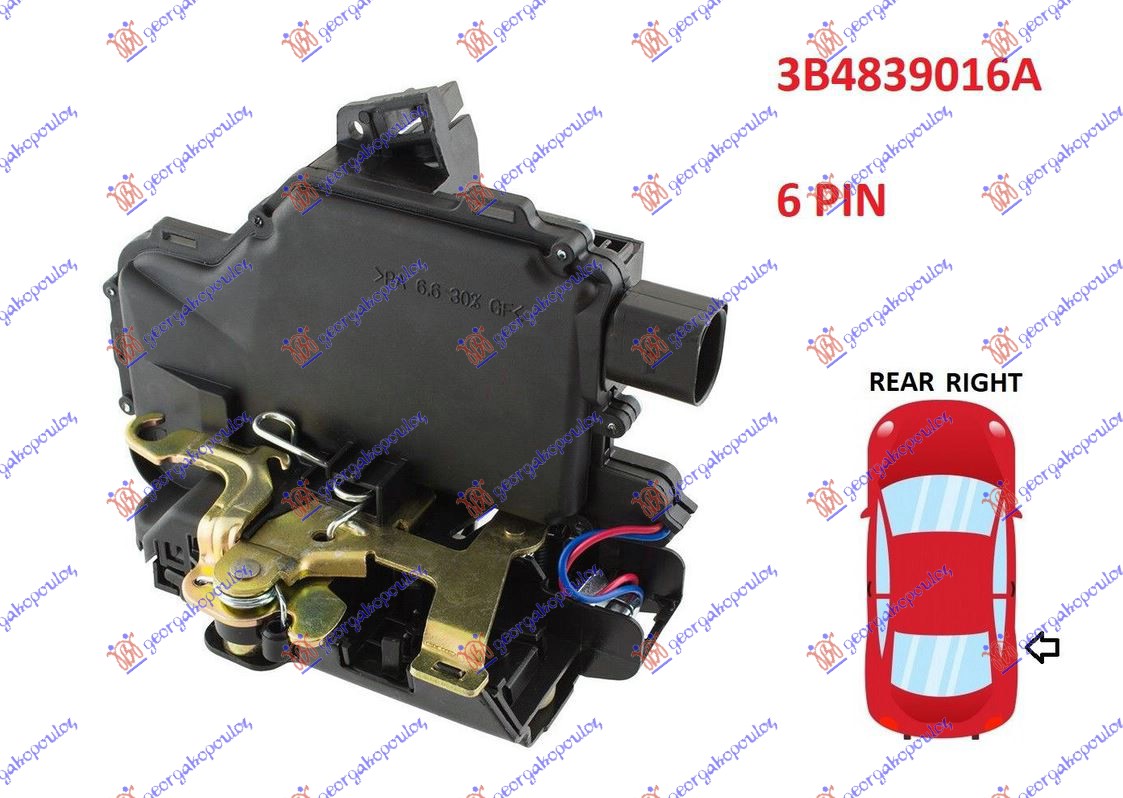 REAR DOOR LOCK CENTRAL LOCK (6pins) (A QUALITY)