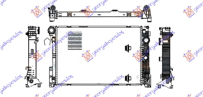 RADIATOR 3.0-3.5 PETROL - 2.1-2.2-3.0 CDI DIESEL MANUAL/AUTOMATIC (640x430) (MAHLE BEHR)