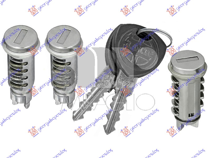 CYLINDERS SET (3 PCS) WITH KEY