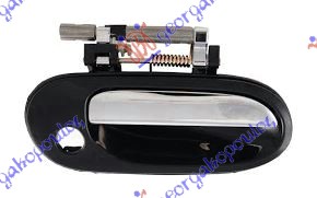 DOOR HANDLE FRONT OUTER CHROME /BLACK (W/KEY HOLE)