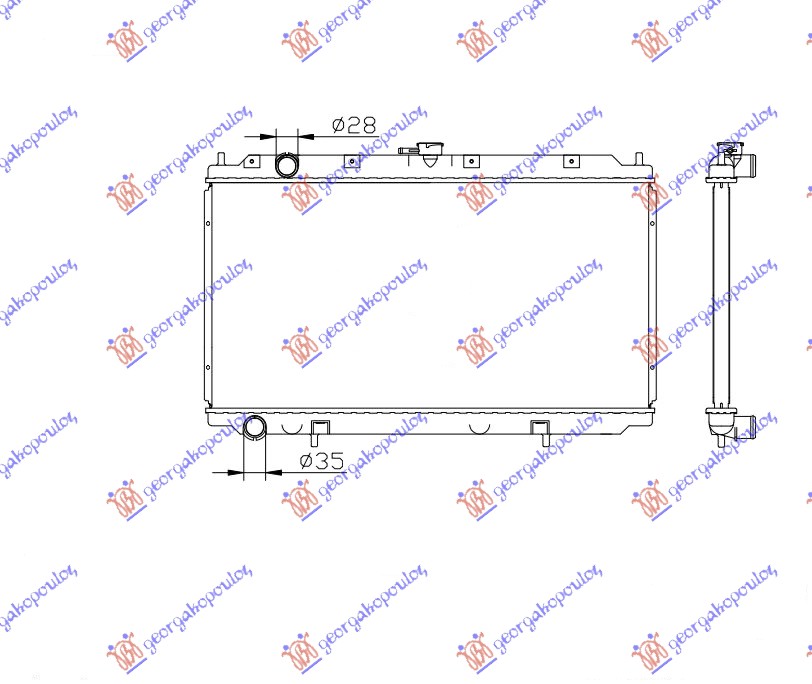 RADIATOR 1.6-1.8 PETROL (360x698)