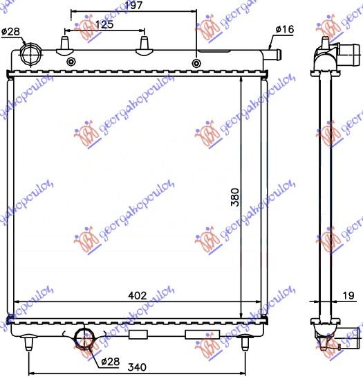 RADIATOR 1.4 PETROL AUTOMATIC (380x390)