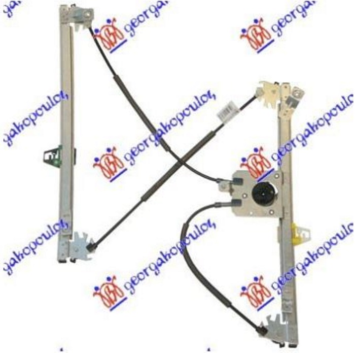FRONT WINDOW REGULATOR ELECTRICAL 3D (W/O MOTOR)