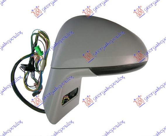 DOOR MIRROR ELECTRICAL HEATED FOLDABLE PRIMED (A QUALITY) (ASPHERICAL GLASS)