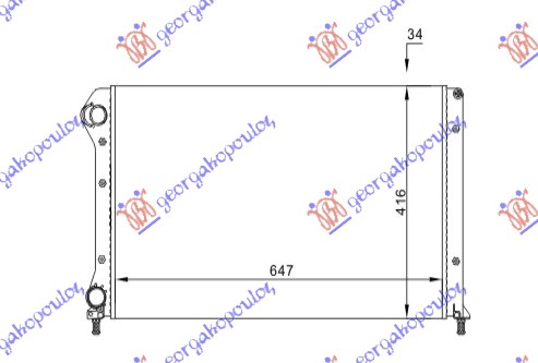 RADIATOR 1.4-1.6 -1.9D+ A/C (650x400)