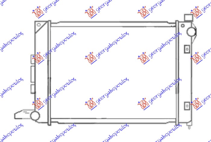 RADIATOR 2.0 DI DIESEL (-2000) - 2.0 DI DIESEL (Soft Top) (1998-2007) +/- A/C MANUAL (484x429)