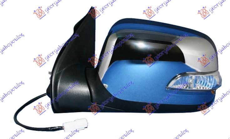 DOOR MIRROR ELECTRICAL CHROME (W/SIDE LAMP) (CONVEX GLASS)