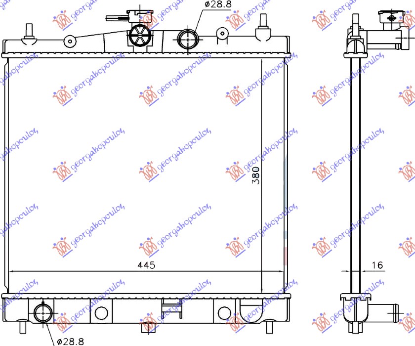 RADIATOR 1.0-1.2-1.4-1.6 PETROL JAPAN