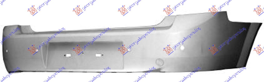 REAR BUMPER PRIMED (W/4 PDC)