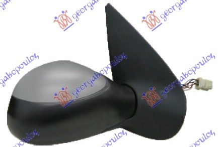 DOOR MIRROR ELECTRICAL HEATED PRIMED -2003 (W/SENSOR) (A QUALITY) (CONVEX GLASS)