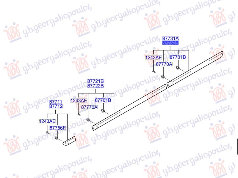REAR DOOR MOULDING L/B (ORIGINAL)