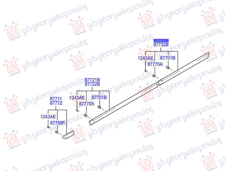 REAR DOOR MOULDING L/B (ORIGINAL)