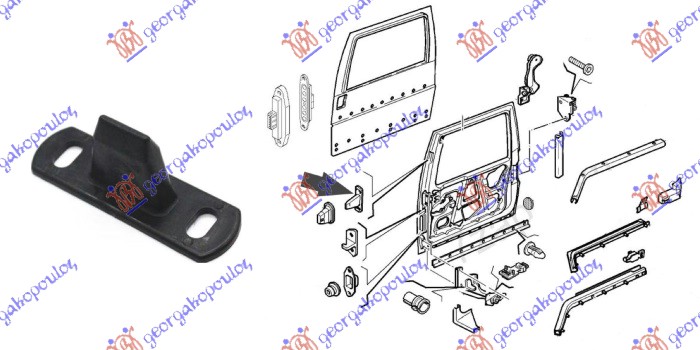 SLIDING DOOR LOCK STRIKER
