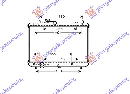 RADIATOR 1.3-1.5i 16V +/-A/C (375x550) (KOYO)