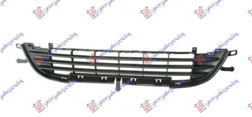 FRONT BUMPER GRILLE LOWER BLACK 2010-