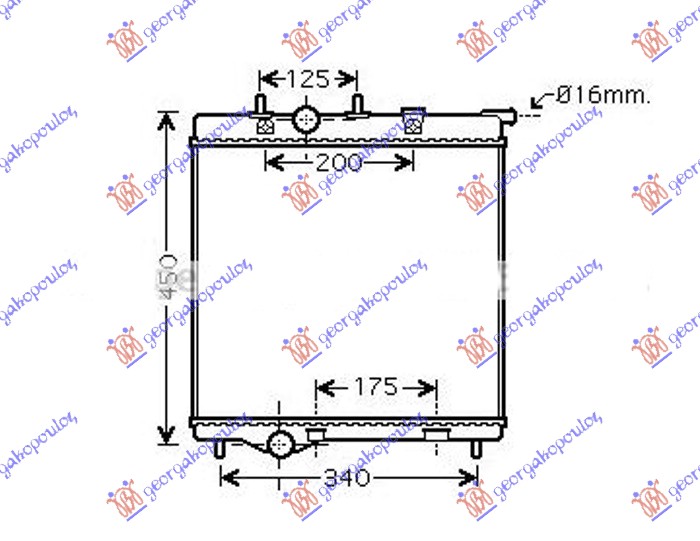 RADIATOR 1.4-1.6 VTi (380x415x18)