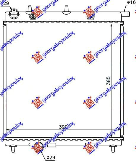 RADIATOR PETROL/DIESEL (380x390) (NRF)