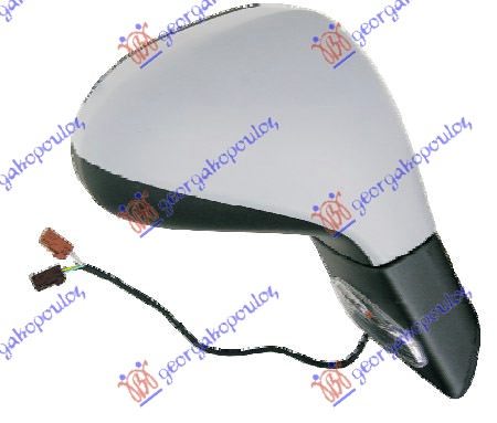 DOOR MIRROR ELECTRICAL PRIMED (W/SIDE LAMP & SENSOR) (CONVEX GLASS)