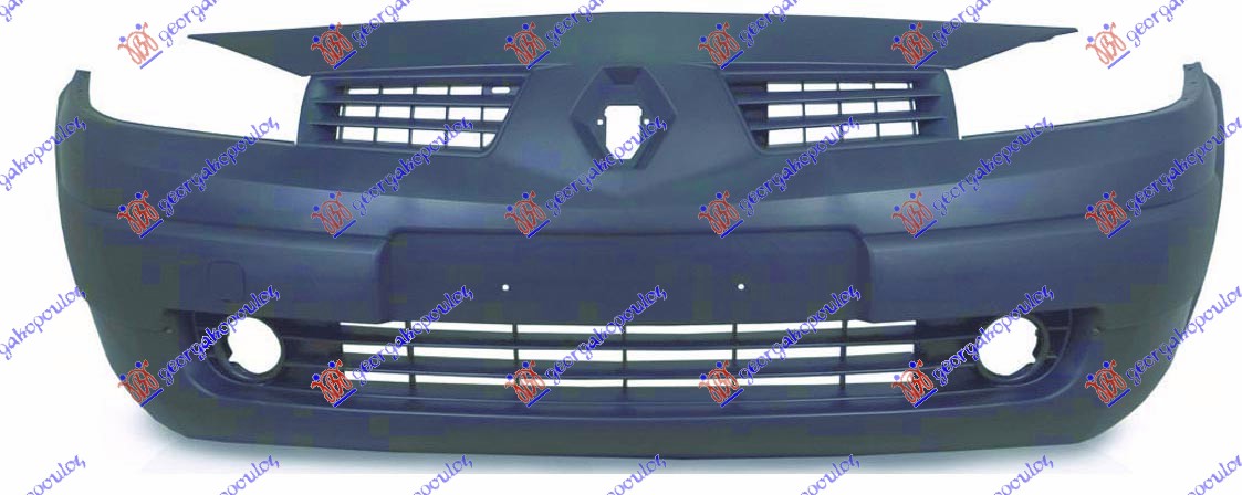 FRONT BUMPER COMPLETE PRIMED (W/FOG LAMP HOLES)