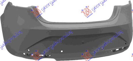 REAR BUMPER PRIMED 2009- (W/4 PDC)