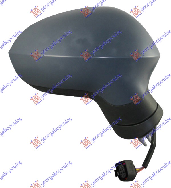 DOOR MIRROR 2009- ELECTRICAL HEATED PRIMED (A QUALITY) (CONVEX GLASS)