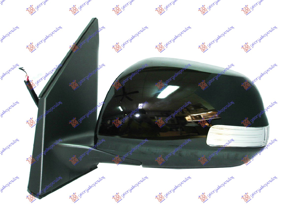 DOOR MIRROR ELECTRICAL HEATED PRIMED (W/SIDE LAMP) (A QUALITY) (CONVEX GLASS)