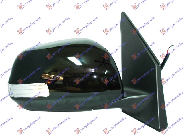 DOOR MIRROR ELECTRICAL HEATED FOLDABLE PRIMED (W/SIDE LAMP) (CONVEX GLASS)