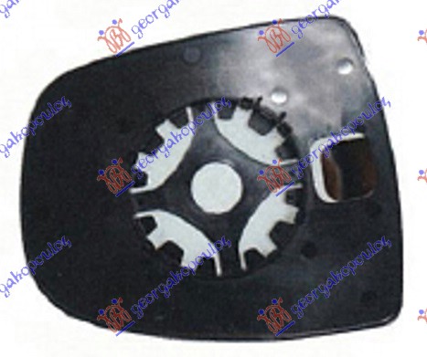 DOOR MIRROR GLASS HEATED (UPPER PART) (CONVEX GLASS)