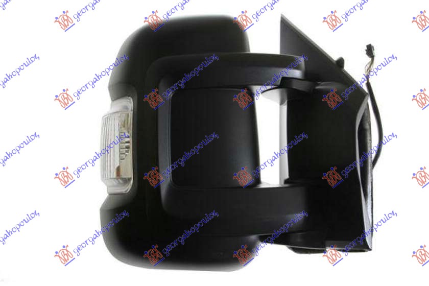 DOOR MIRROR ELECTRICAL HEATED (W/SIDE LAMP) SHORT (WY5W) (8PIN) (CONVEX GLASS)