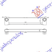 RADIATOR INTERCOOLER 2.2 CDi (633x115x50)