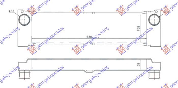 RADIATOR INTERCOOLER 2.2-3.0 CDi (630x160x60)