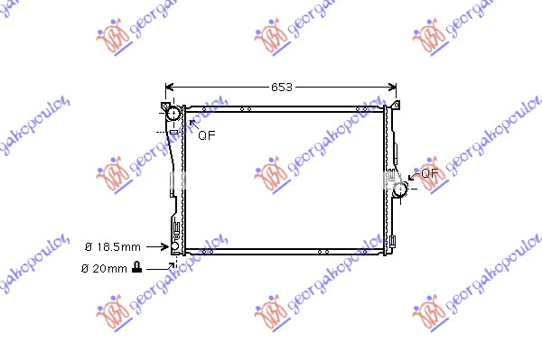 RADIATOR ALL MODEL PETROL (MANUAL- AUTOMATIC) (600x460x32) 1 TUBE