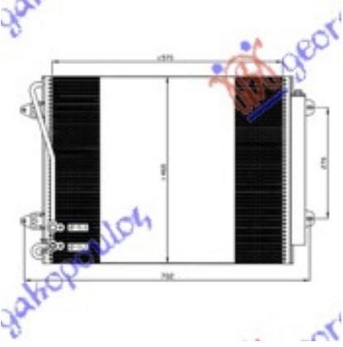 CONDENSER 1.4-1.8-3.2-3.6 FSI - 2.0TFSI PETROL (570x460x16) (NRF)