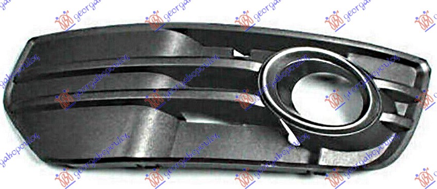 FRONT BUMPER GRILLE (W/ FOG LAMP HOLE) & CHROME MOULDING