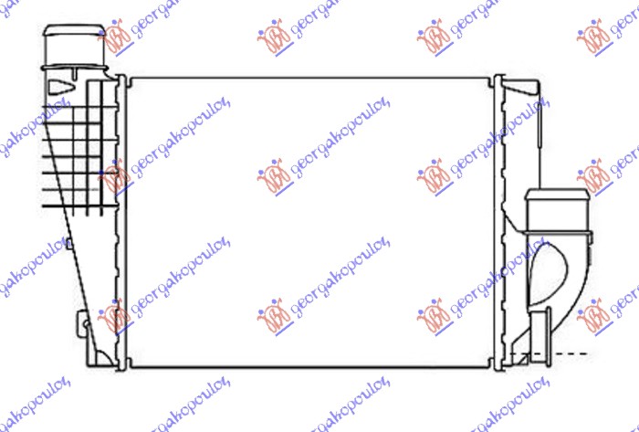 RADIATOR INTERCOOLER1.6-2.0 HDI-BlueHDI DIESEL (300x250x50)