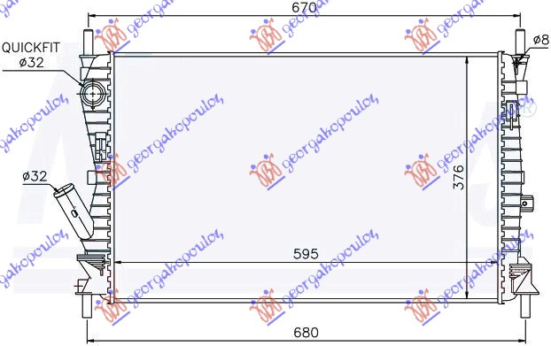 RADIATOR 1.6 DIESEL TDCi (59x378x26)