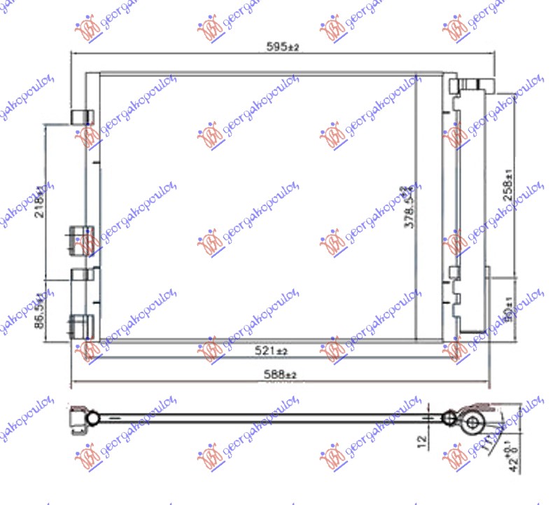 CONDENSER 1.1-1.6 CRDi DIESEL (500x360x12) (NISSENS)