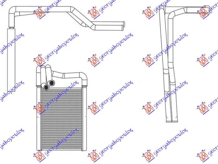 HEATER RADIATOR PETROL-DIESEL (139x208) (INDIA)