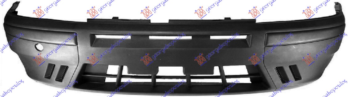 FRONT BUMPER 3 DOORS BLACK (A QUALITY)