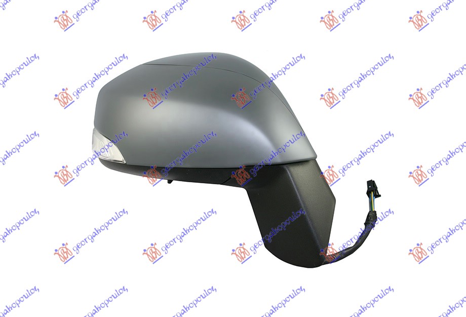 DOOR MIRROR ELECTRICAL HEATED FOLDABLE PRIMED (W/SIDE LAMP) (A QUALITY) (CONVEX GLASS)