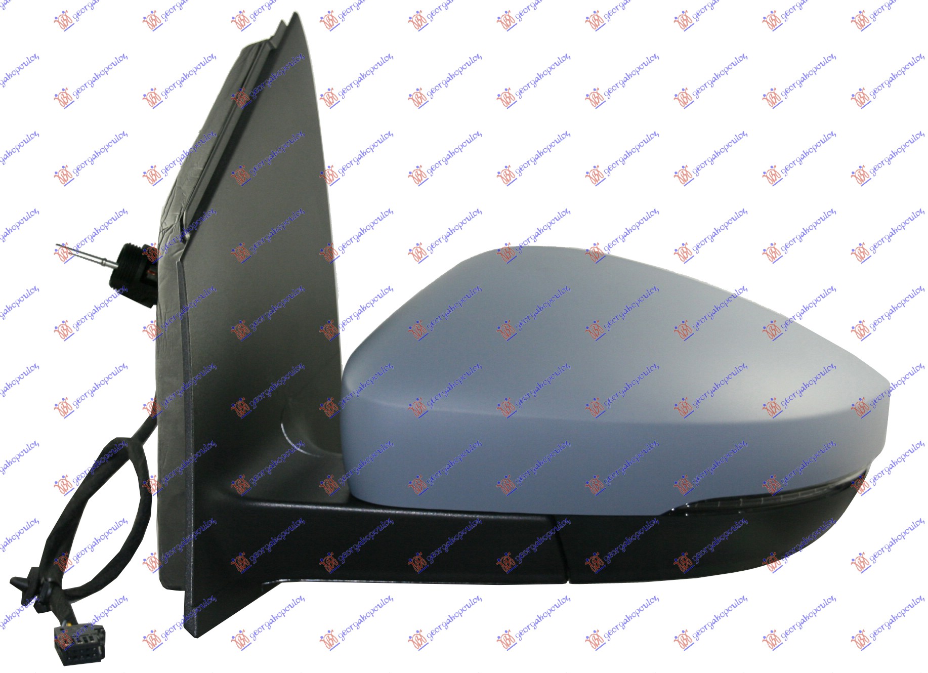 DOOR MIRROR CABLE PRIMED (W/SIDE LAMP) (OBLONG PLUG) (ASPHERICAL GLASS)