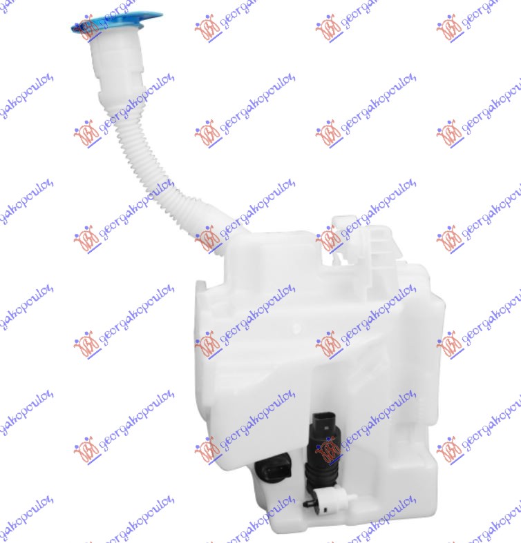WIPER WASHER TANK WITH NECK & CAP (WITH 1 MOTER & SENSOR)