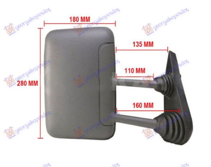 DOOR MIRROR MANUAL LONG ARM