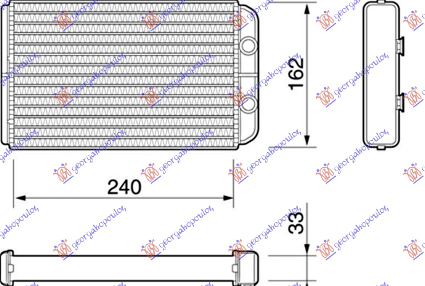 HEATER RADIATOR (240x160x32)