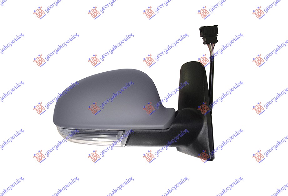 DOOR MIRROR ELECTRICAL HEATED FOLDABLE PRIMED (W/SIDE LAMP) 2004- (9 PIN)